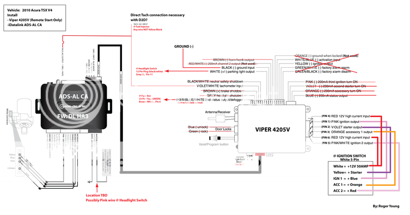 2010 acura tsx viper 4205V viper 4205v wiring diagram 